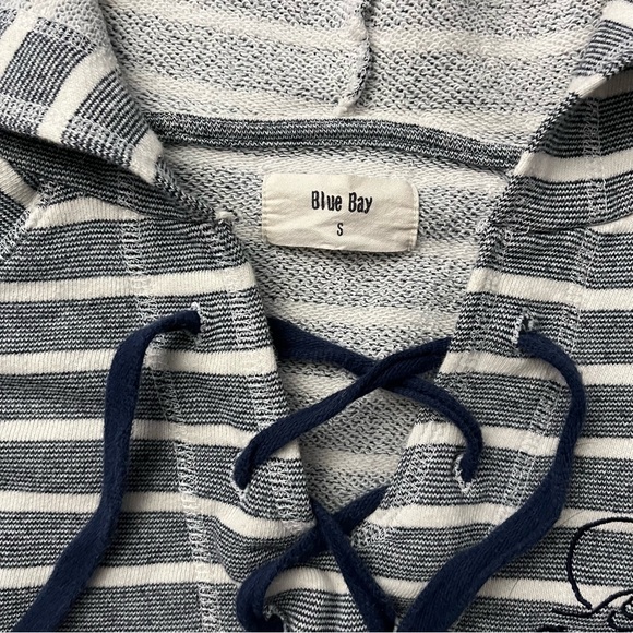 BLUE BAY San Diego Striped Pullover Hoodie Sweater Size Small - Picture 2 of 5